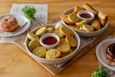 MINI PIES AND SAUSAGE ROLLS – $55